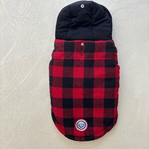 LuvGear NWT Red and Black Plaid Dog Coat Size Large